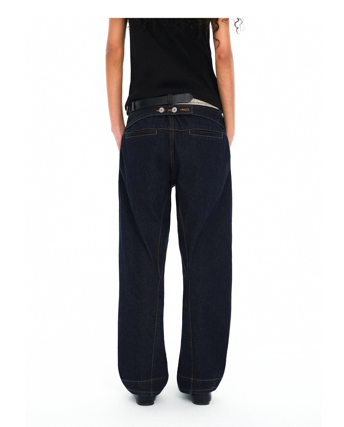 Casual Denim Pants with Five-Button Fly