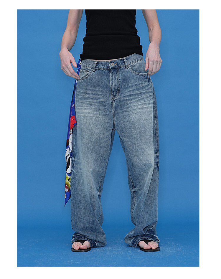 Stereo Pleats Retro Jeans