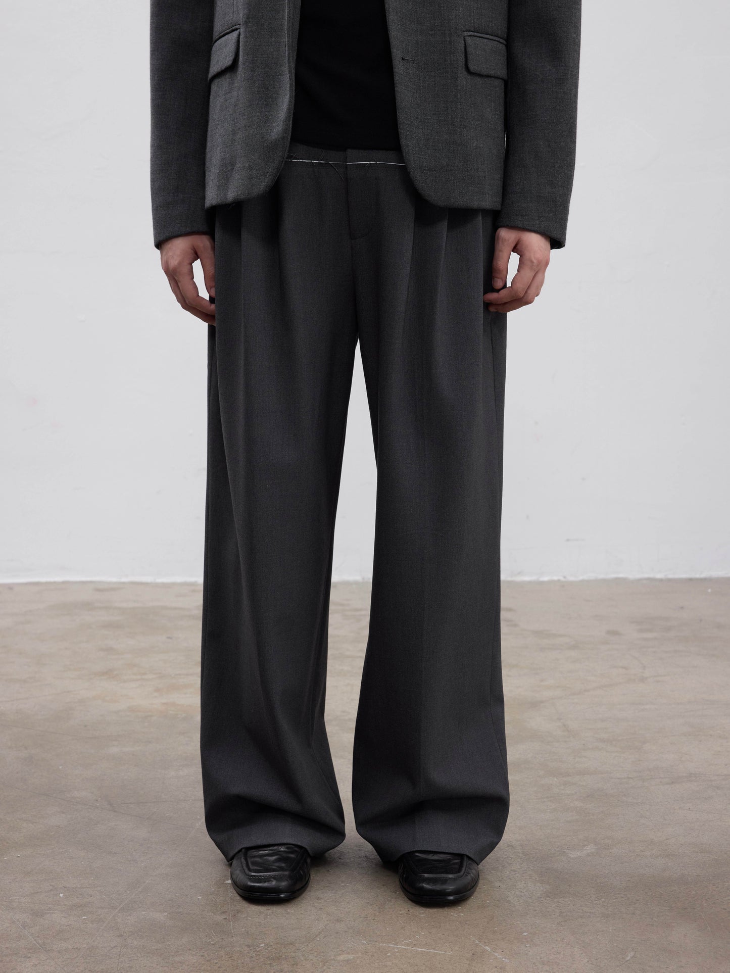 Straight-Leg Pants with Fringe and Ripped Details