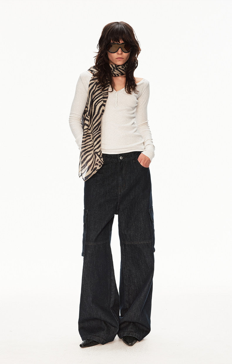 Retro Minimalist Stylish Denim Pants
