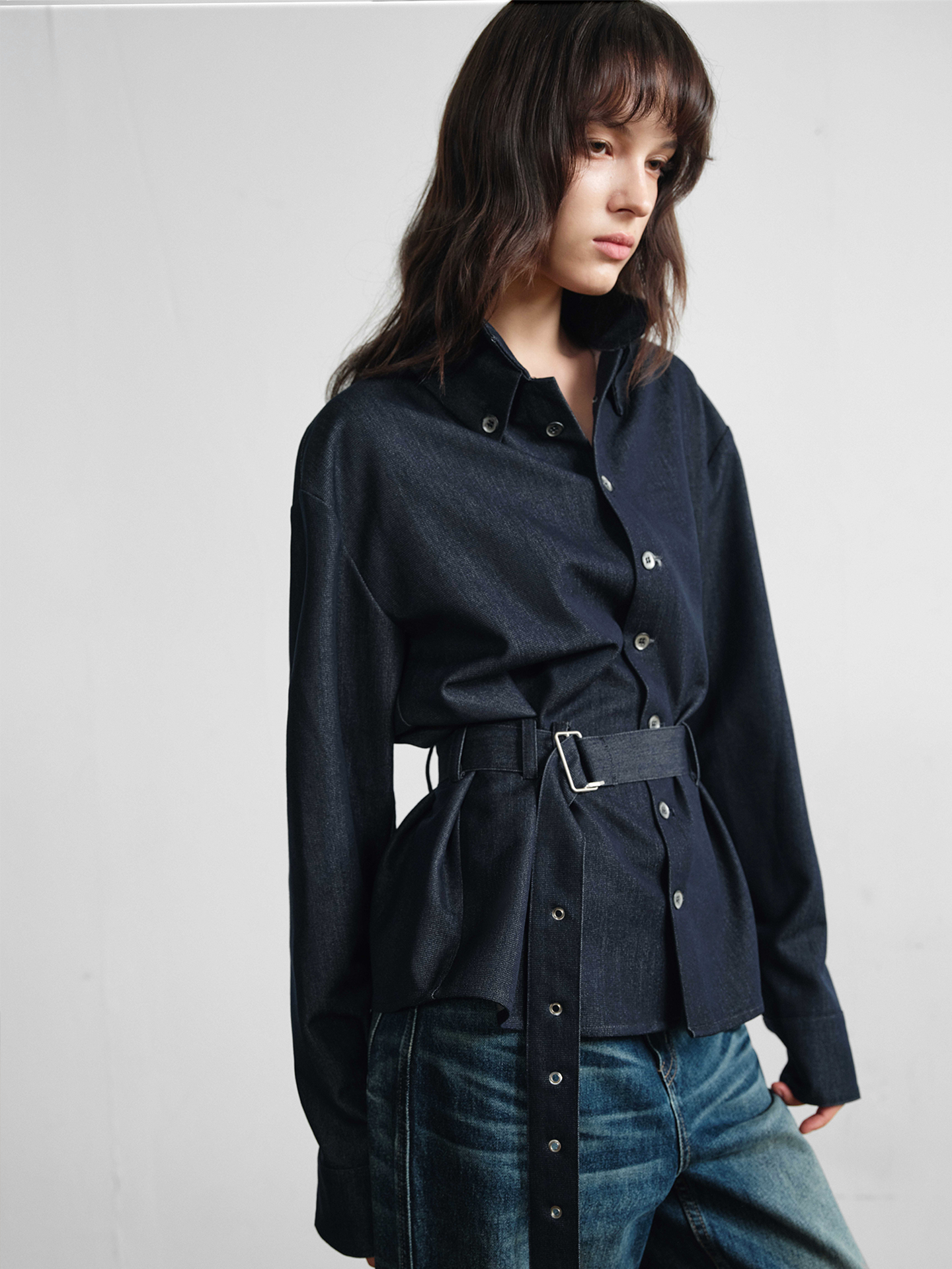 Imitation Denim Shirt