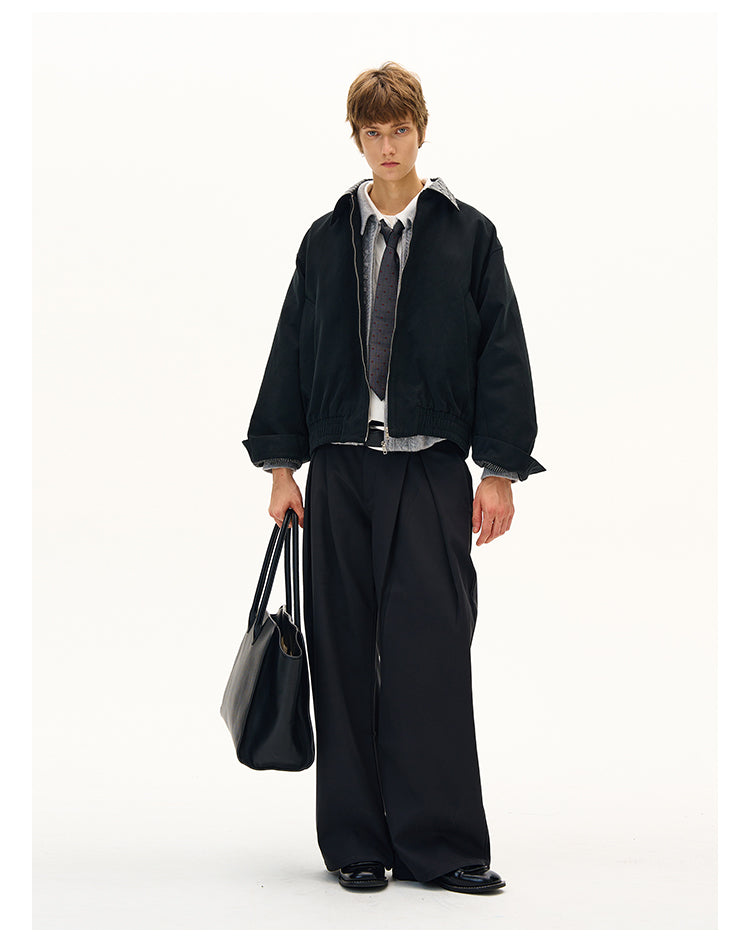 Diamond Leather Collar Jacket