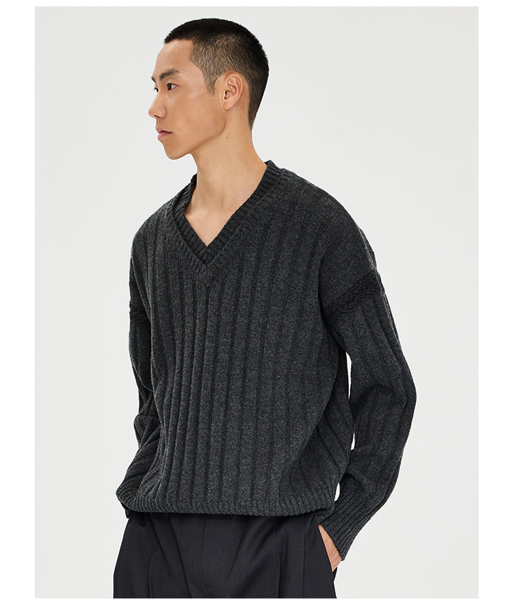 Double V-Neck Sweater