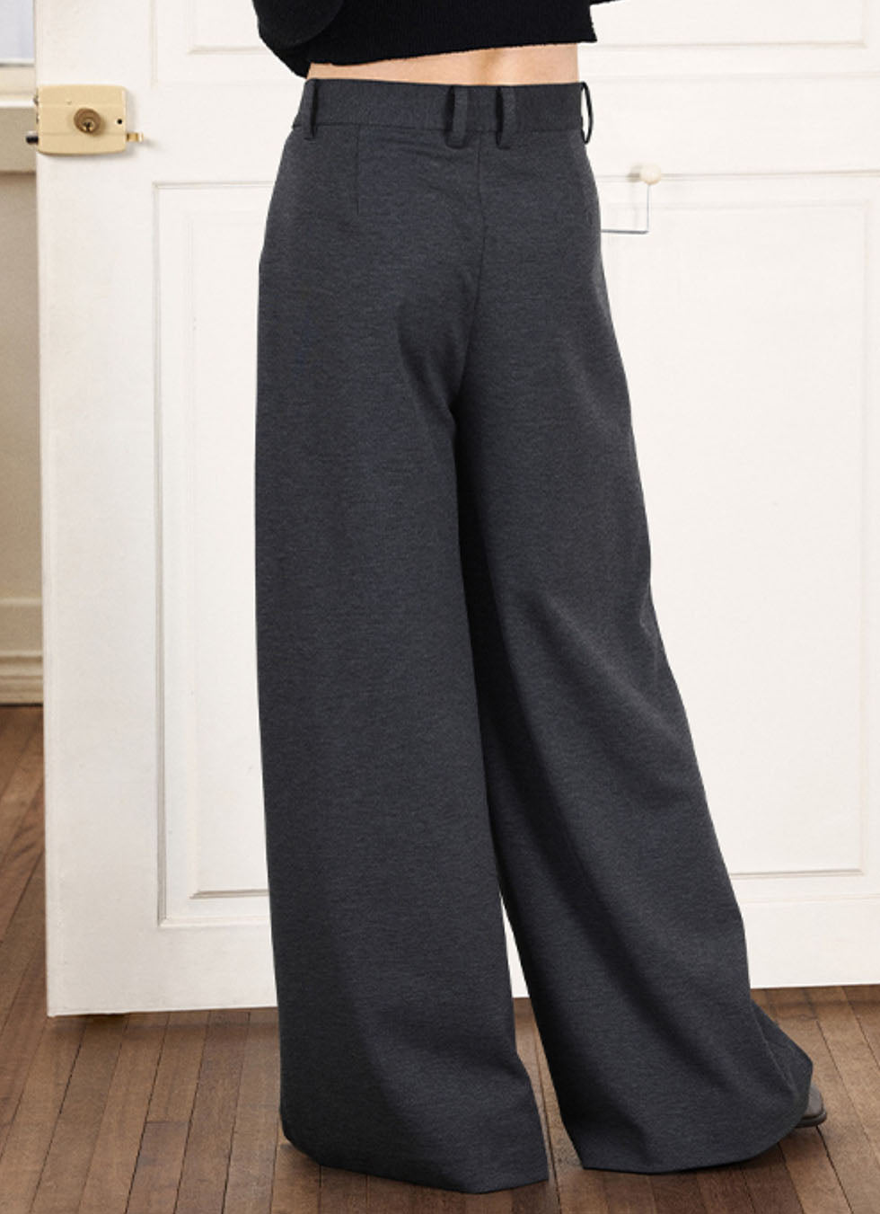 Wide A-line Straight Casual Pants
