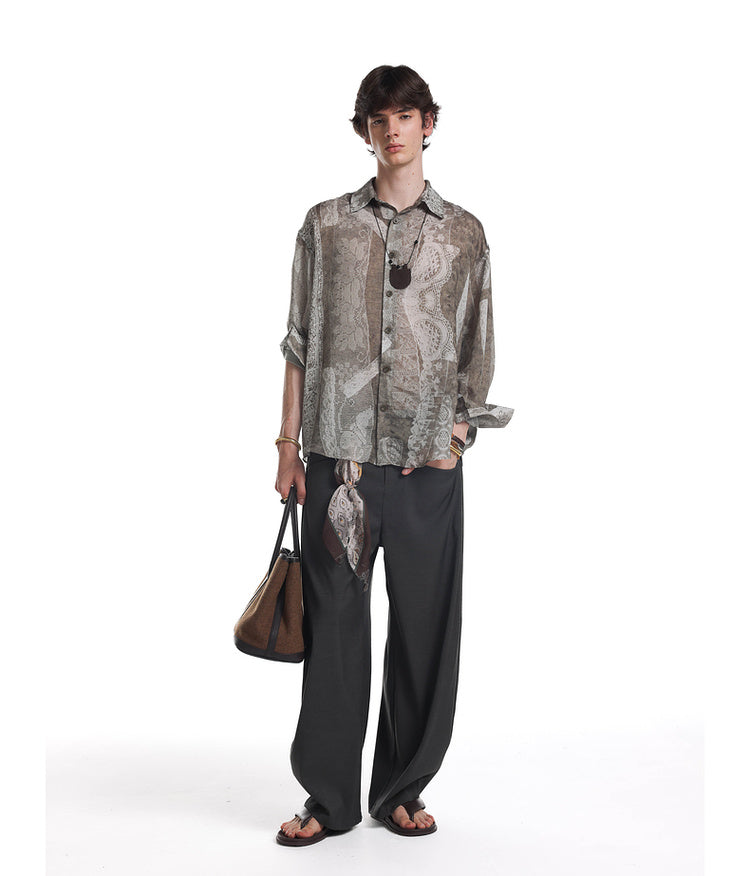 Casual pants with 3D wrinkle prevention