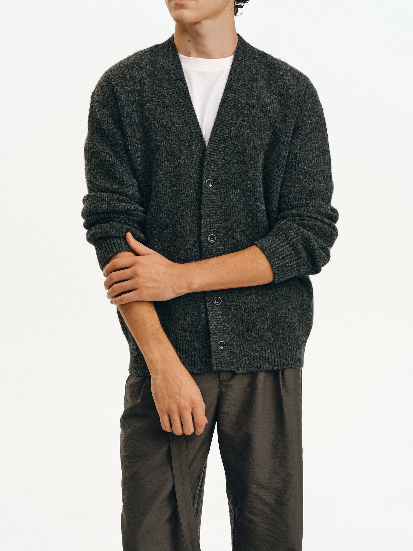 Sheep Wool V-Neck Cardigan