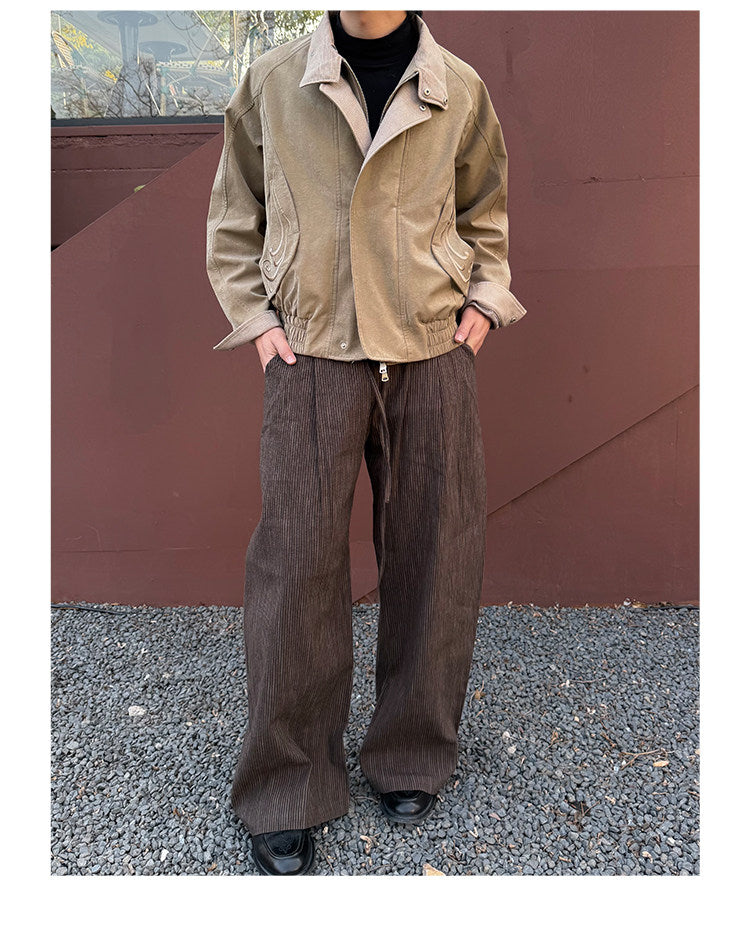 Striped Wide-Leg Pants