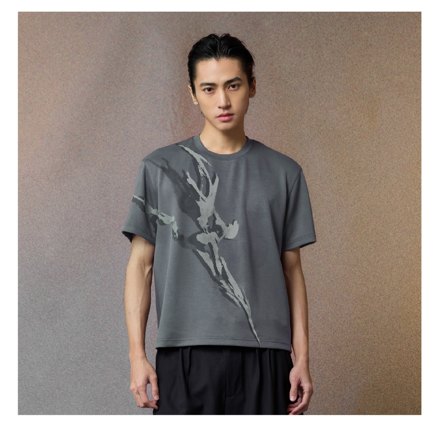Suede-Print T-Shirt