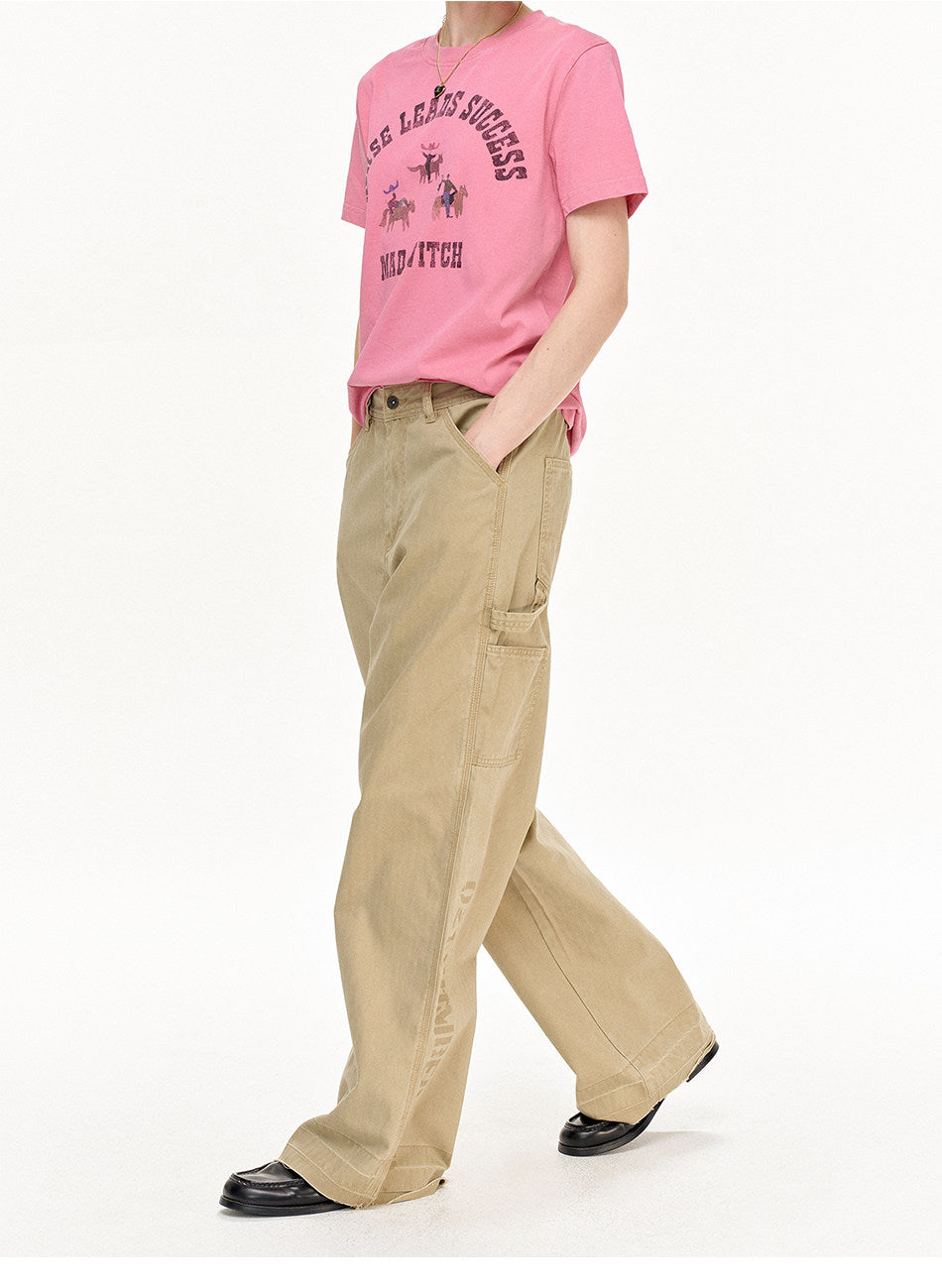 Vintage-style Straight-Leg Pants