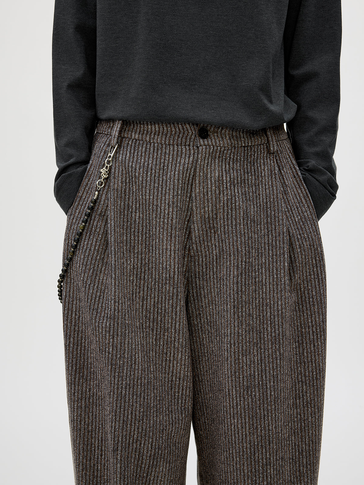 Loose Double-Pleated Casual Pants