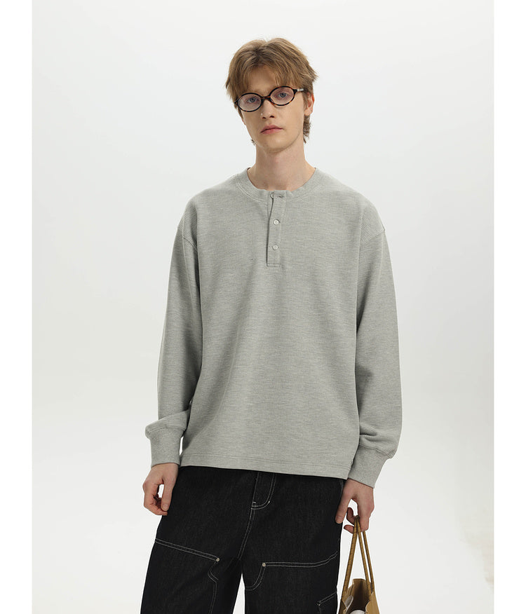 Henry Collar Basic T-Shirt