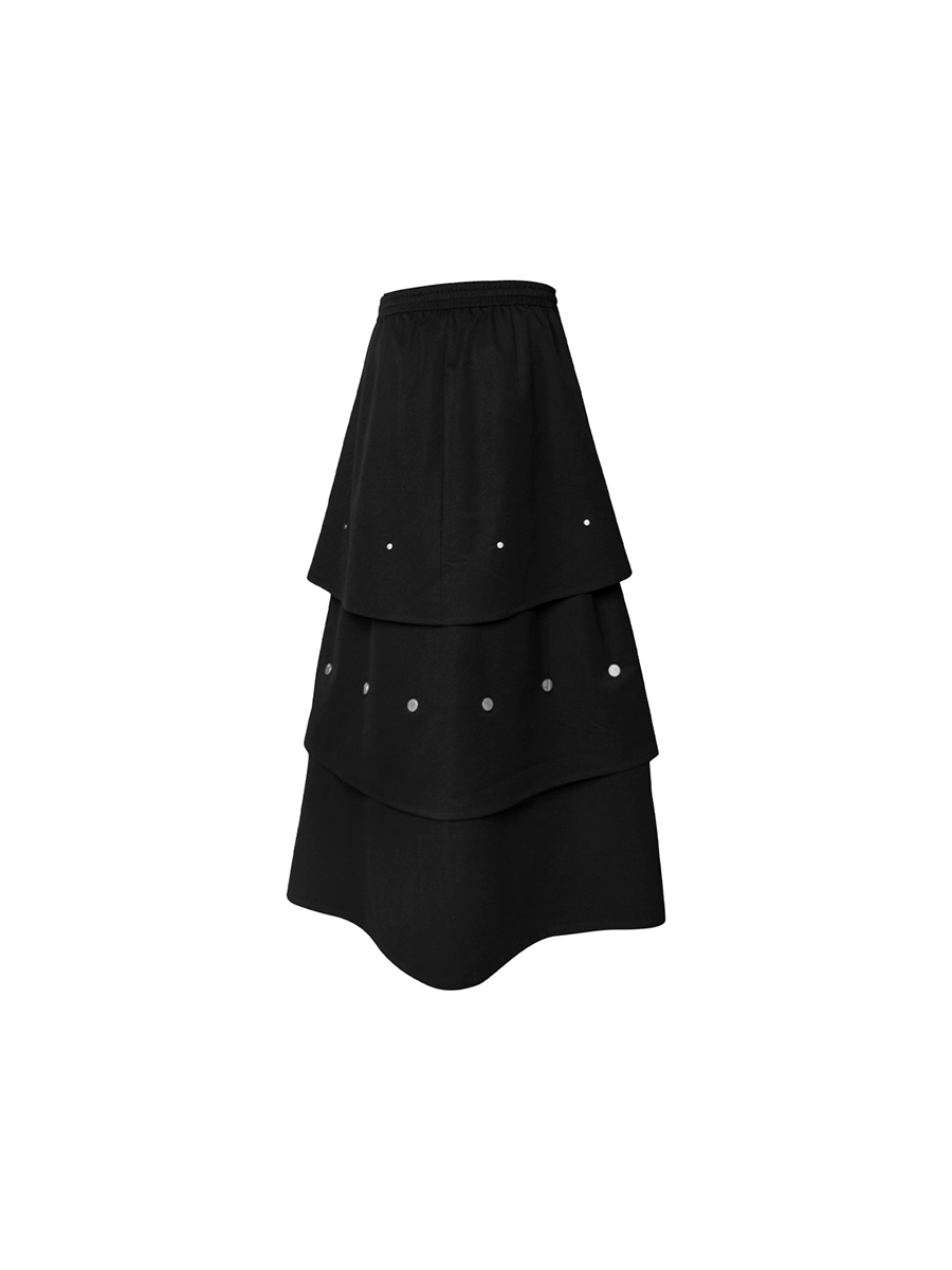 Detachable long skirt with buttons