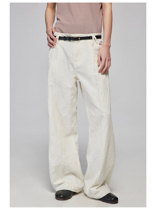 Smocking Texture Casual Pants