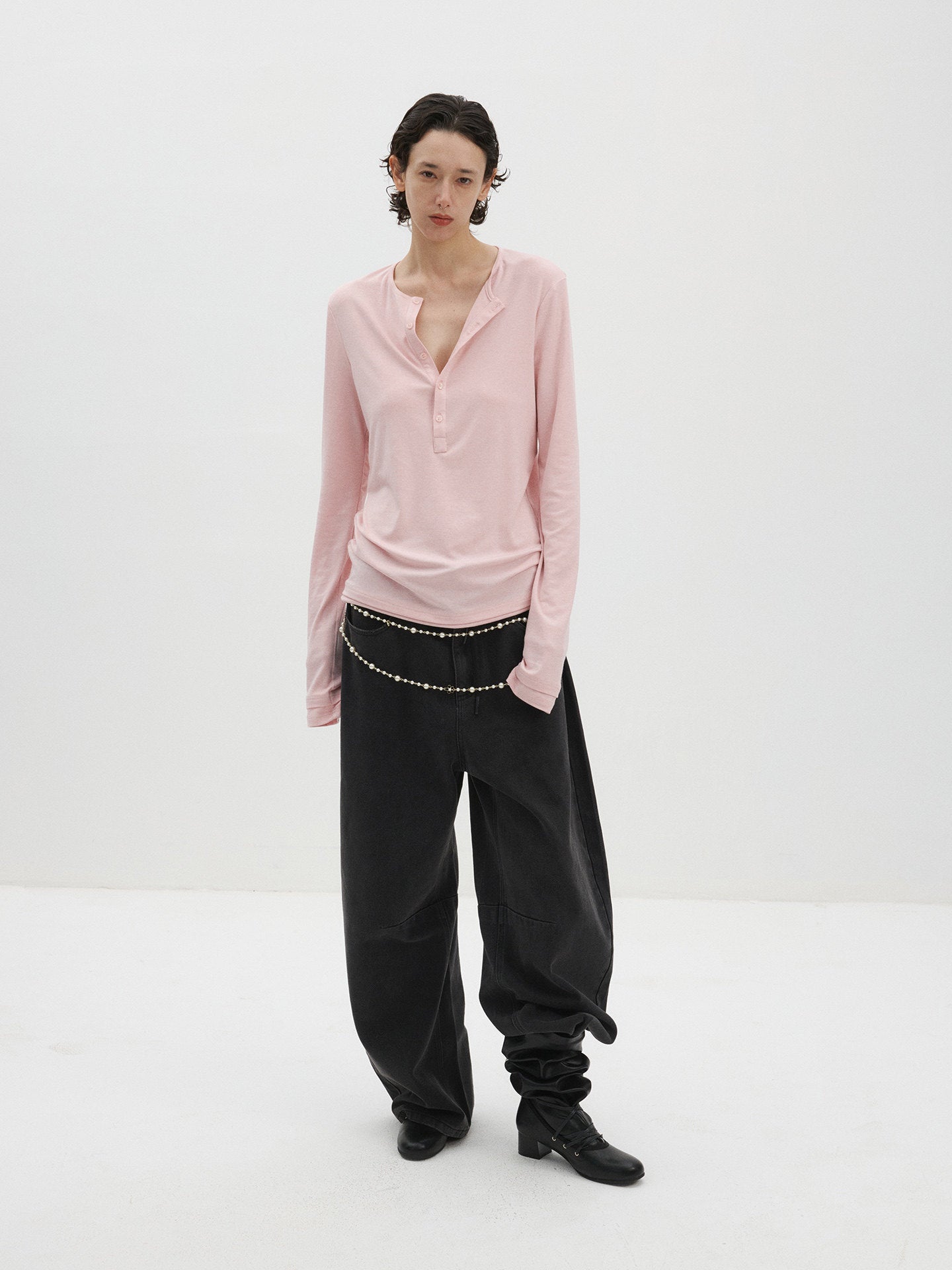 Slim-Fit Stretch Knit Sweater