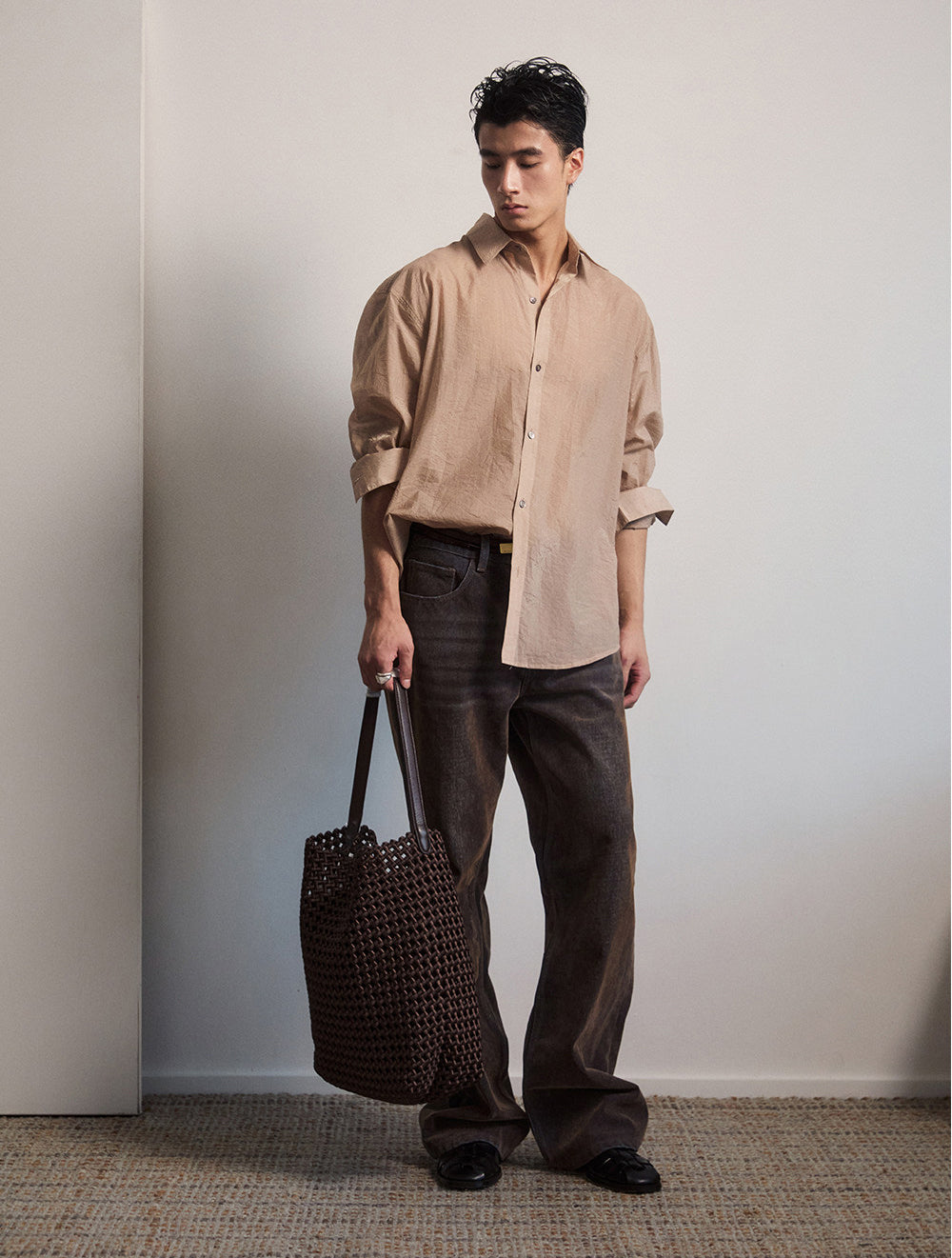 Two-Tone Textured Shirt