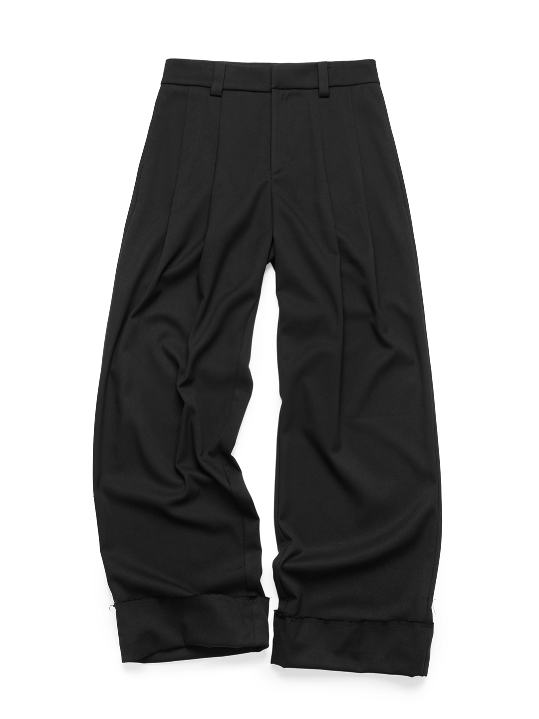 Wool Blend Wide-Leg Pants