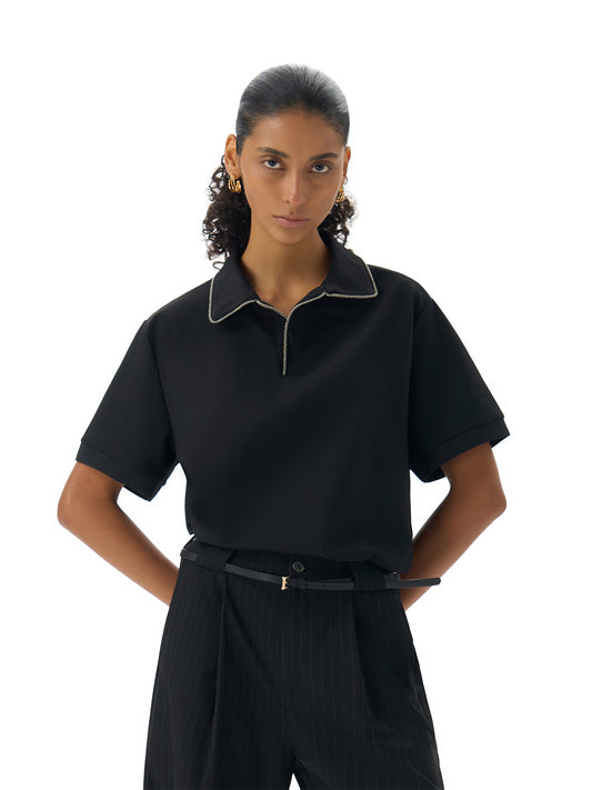 Wire Cuba Collar T-Shirt