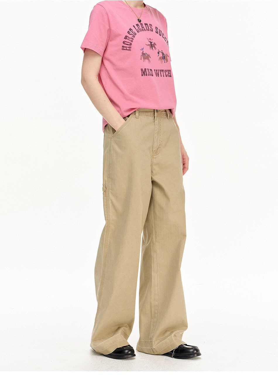 Vintage-style Straight-Leg Pants