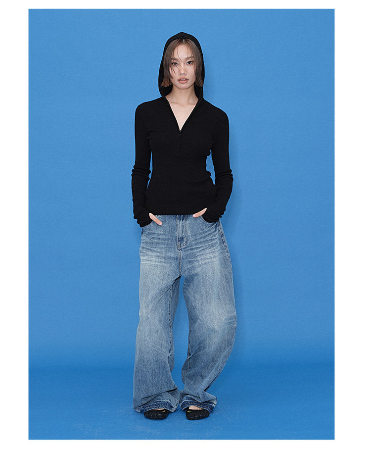Stereo Pleats Retro Jeans