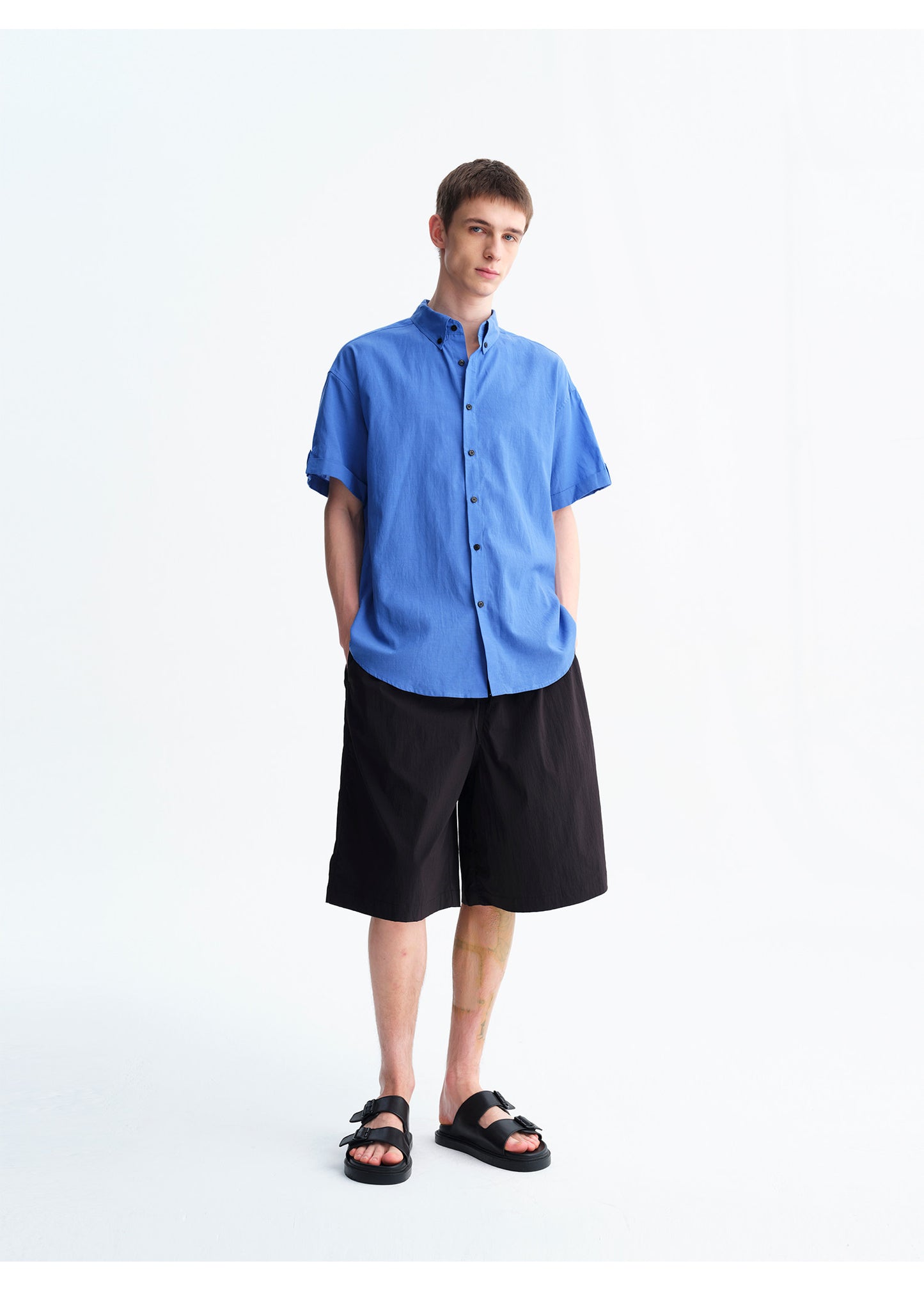 Shirt with Turn-Up Cuffs