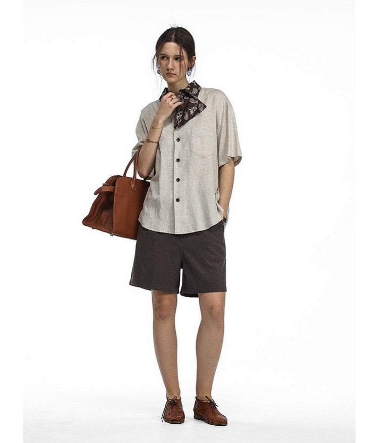 Faux Two-Piece Double-Placket Shirt