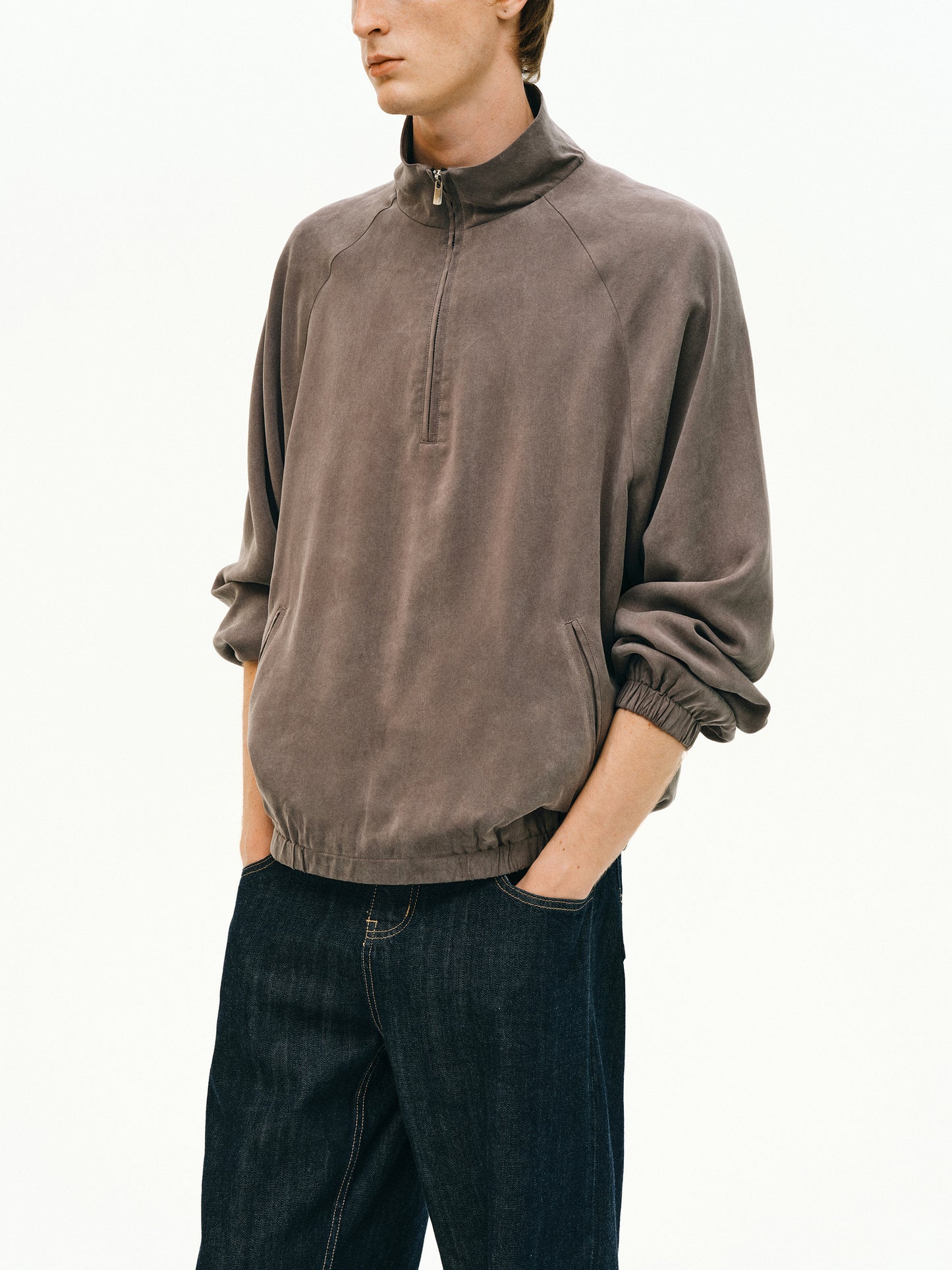 Half-Zip Raglan Sleeve Jacket