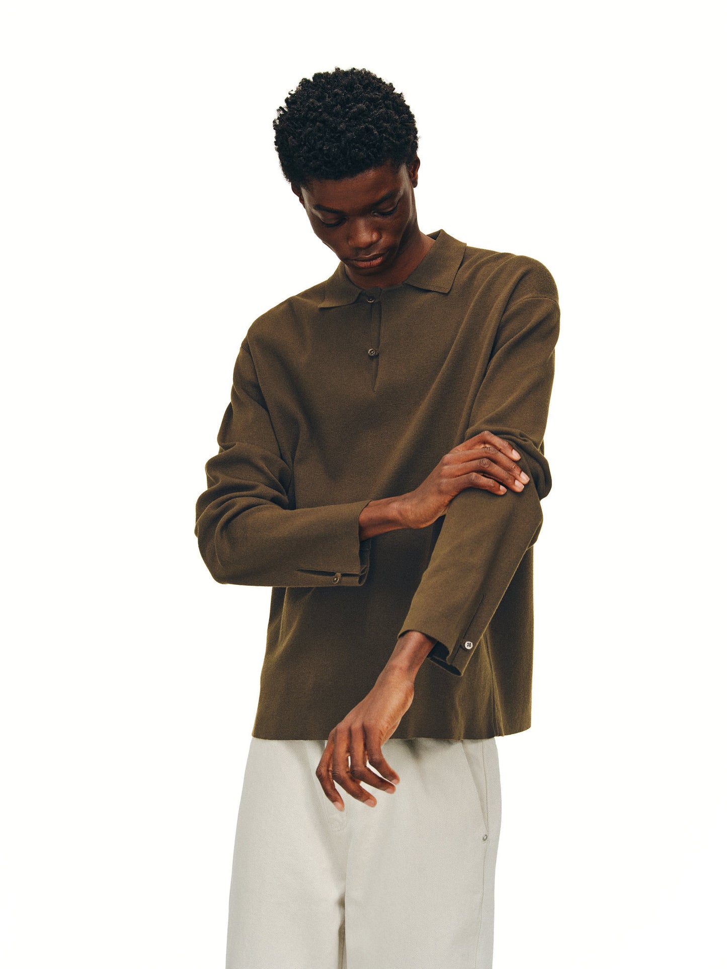 Simple Wool Knit Shirt