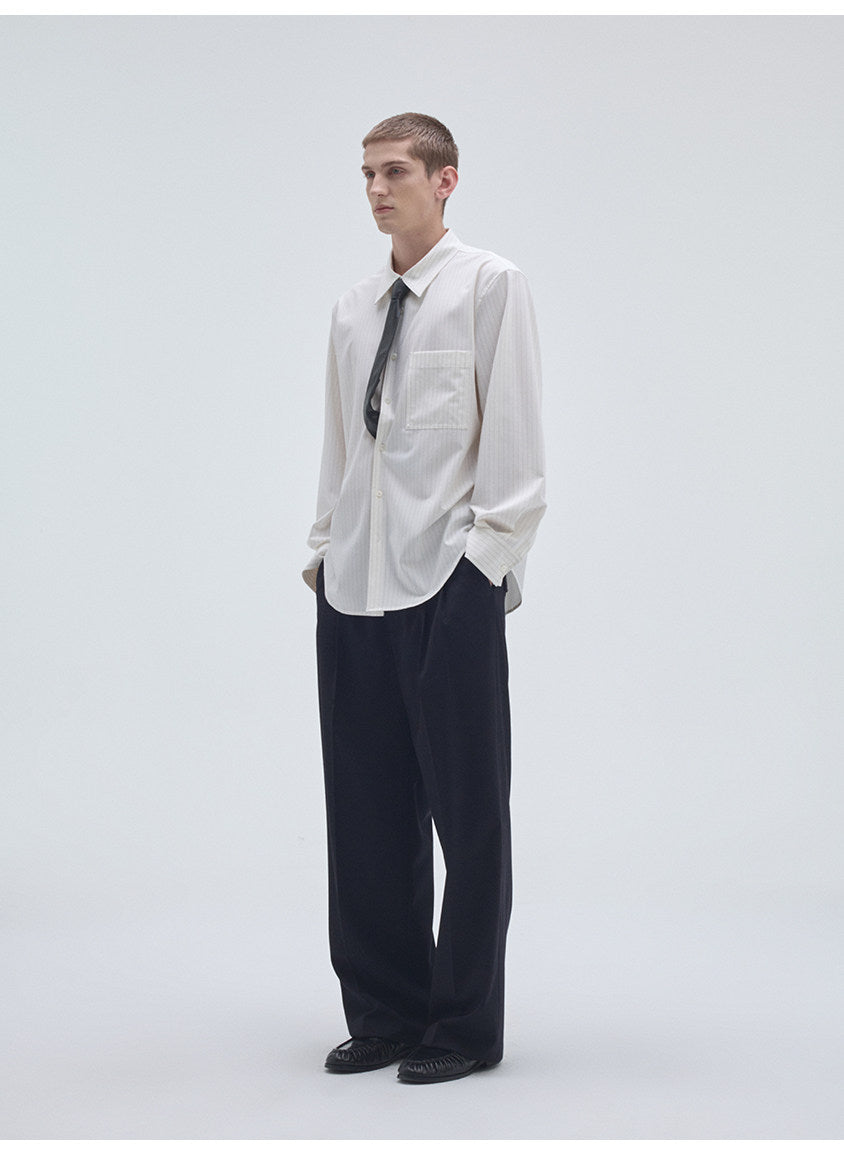 Classic Double-Tuck Casual Pants