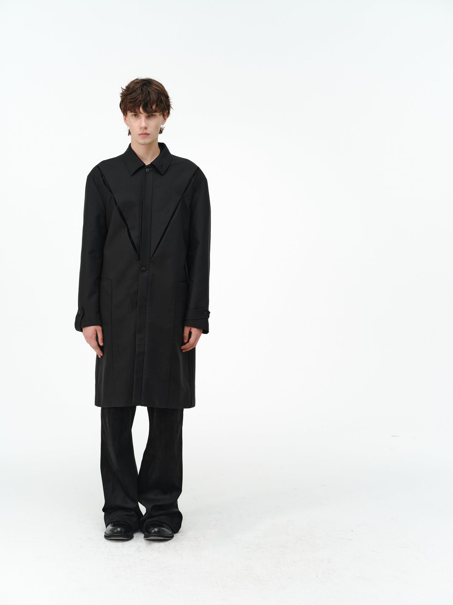 Multi-Shape Collar Coat