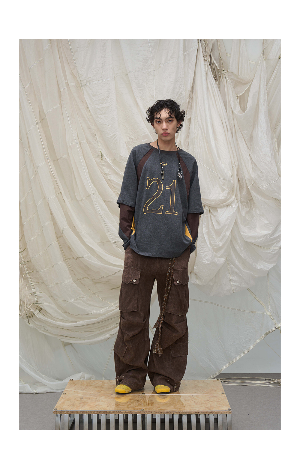 Faux two-piece T-shirt