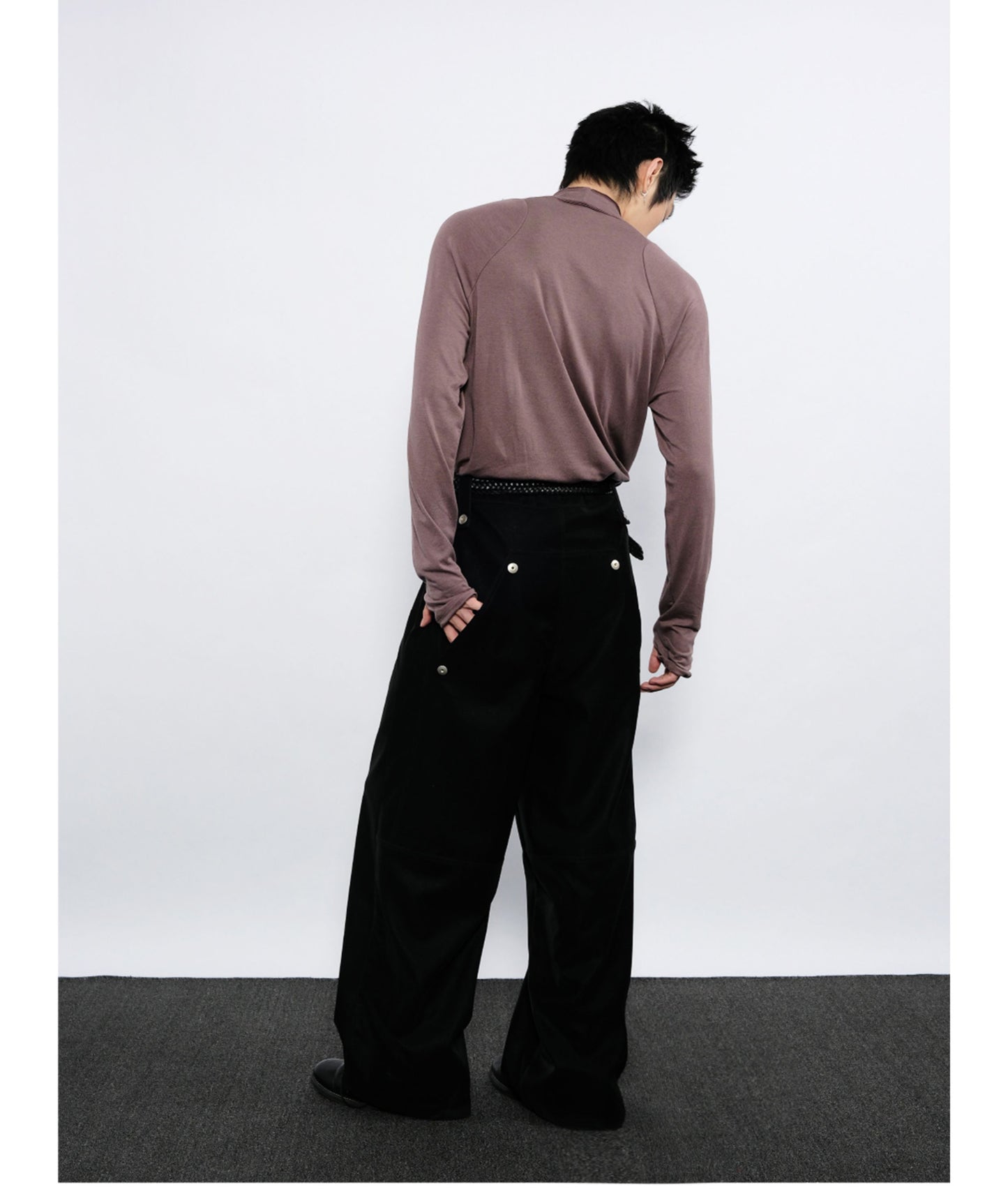 Leather Workwear Casual Pants