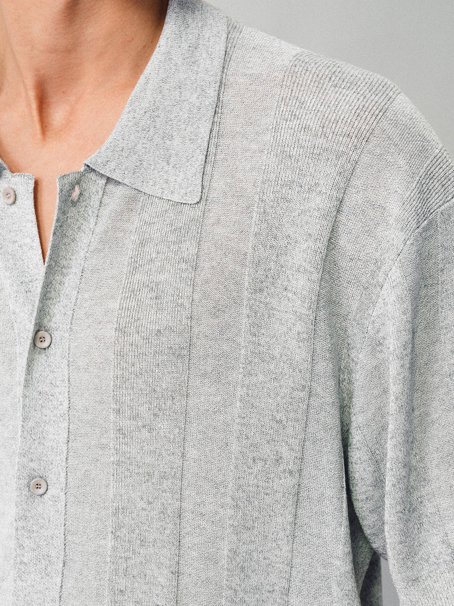 Linen-style button-down shirt