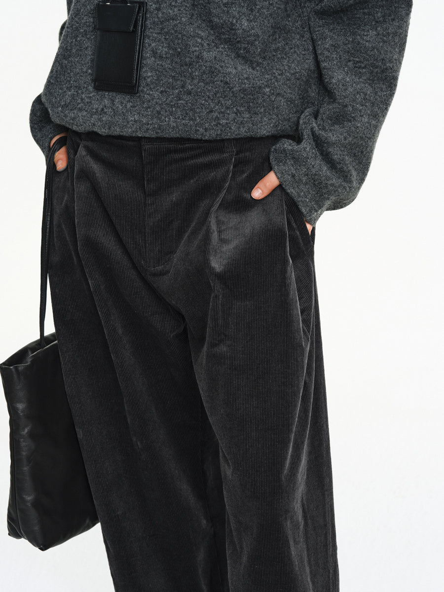Double-Pleated Casual Pants
