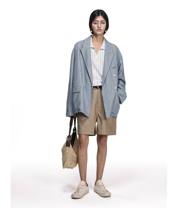 Minimalist Linen Blend Jacket