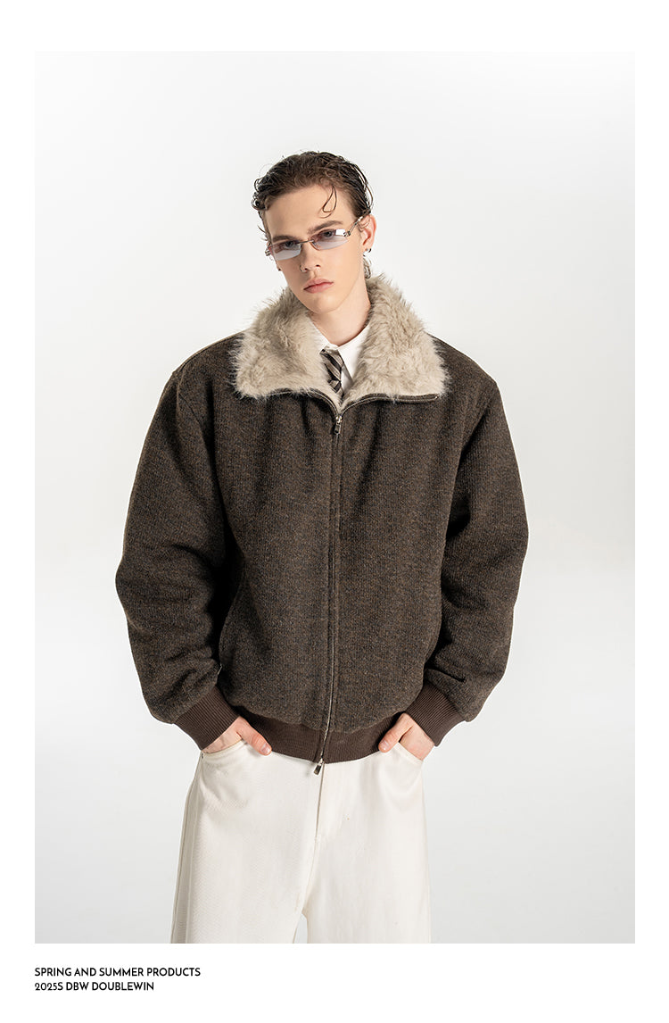 Thick Wool Knit Cardigan