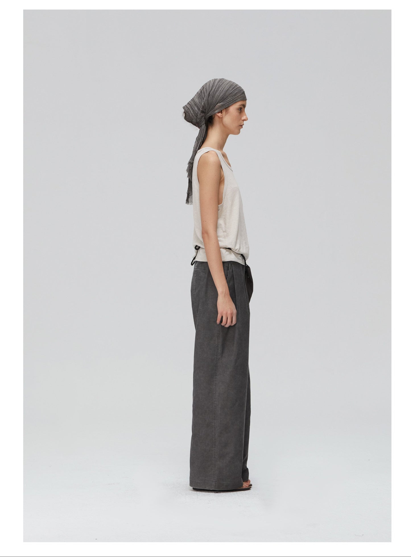 Multi-Pleated Casual Pants