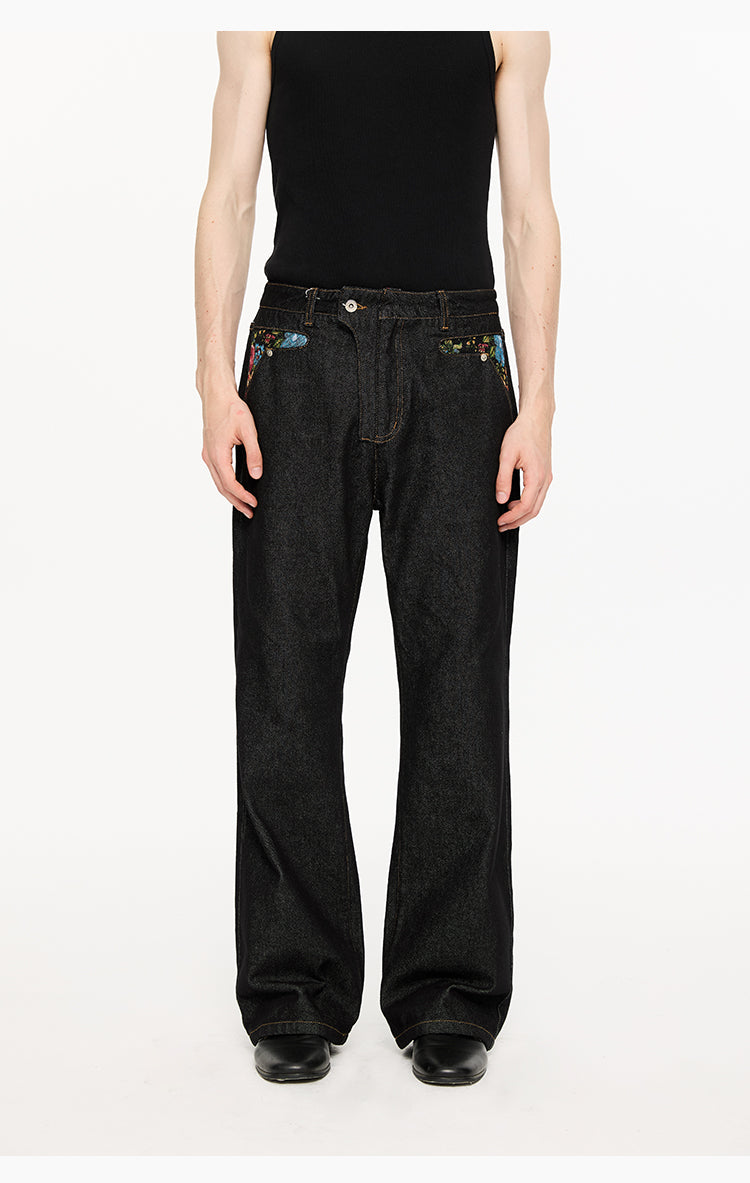 Stitch-Wash Flared Jeans