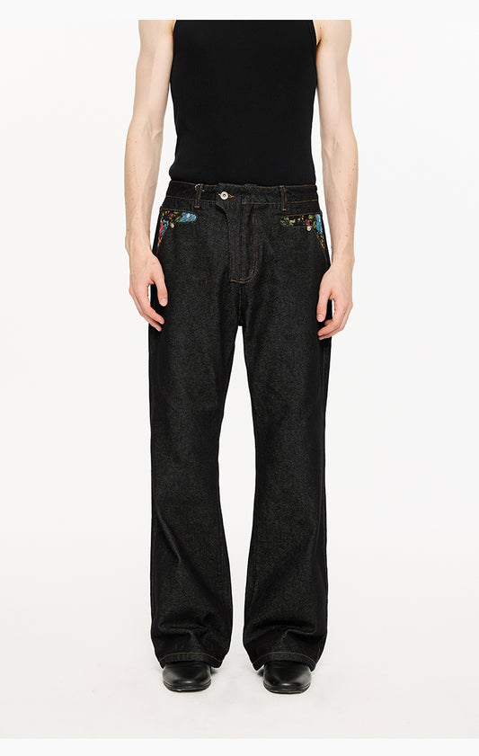 Stitch-Wash Flared Jeans