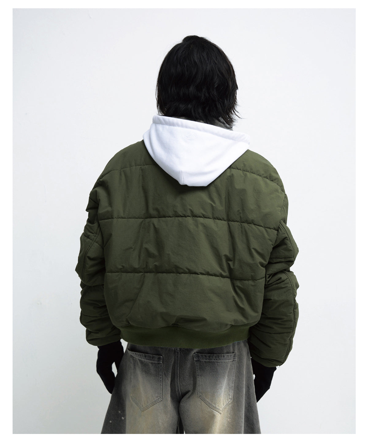 Reversible Hooded Cotton Jacket