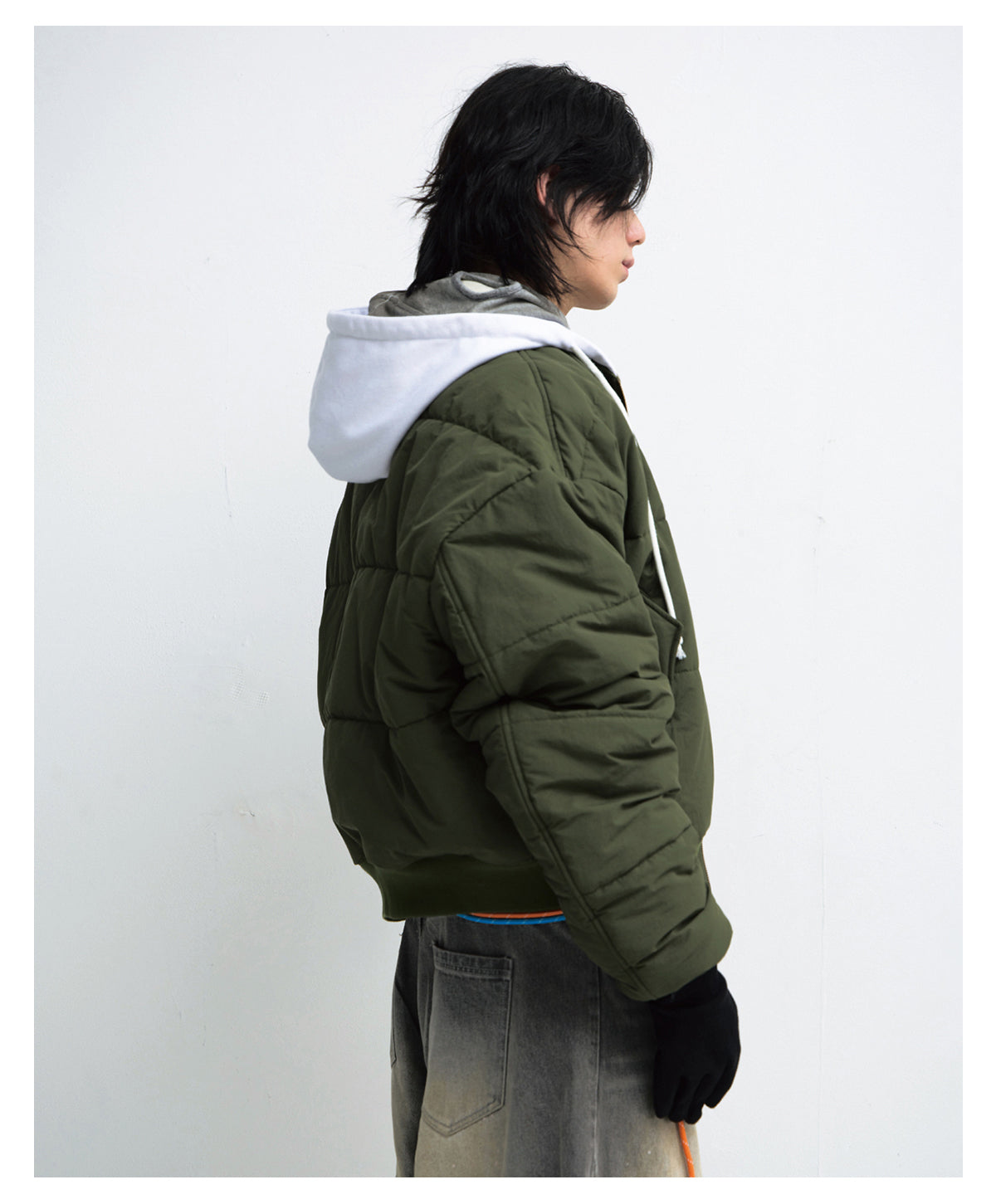 Reversible Hooded Cotton Jacket