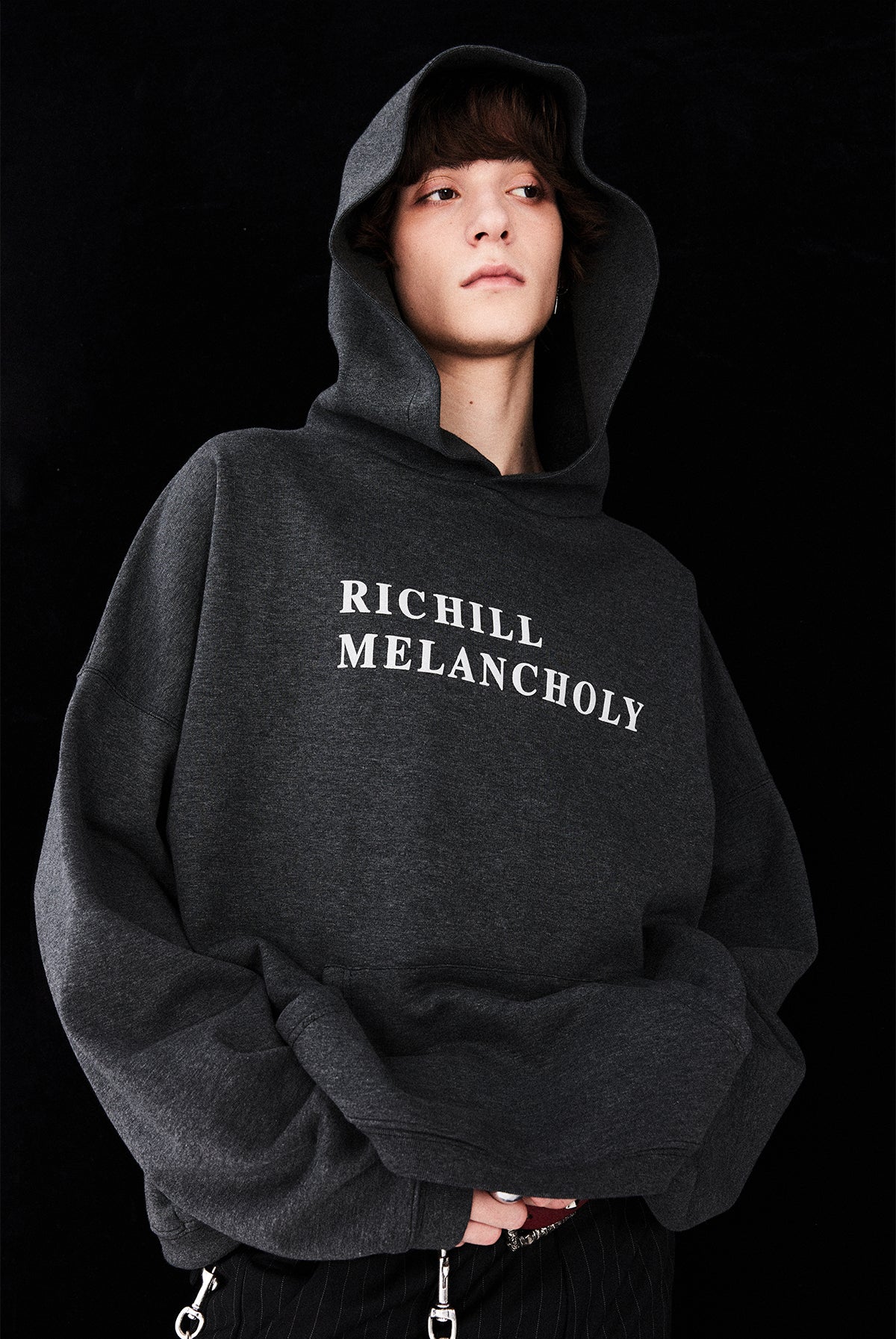 Slogan Print Hooded Sweatshirt