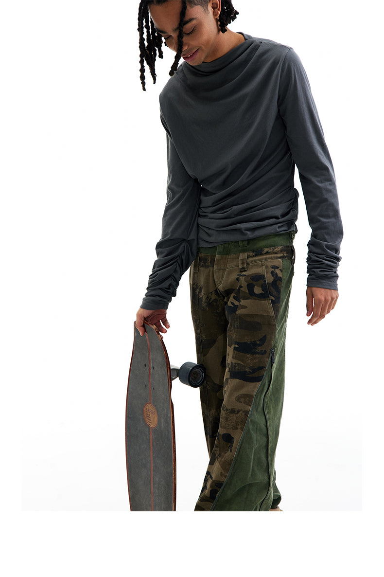 Stacked Pleated T-Shirt