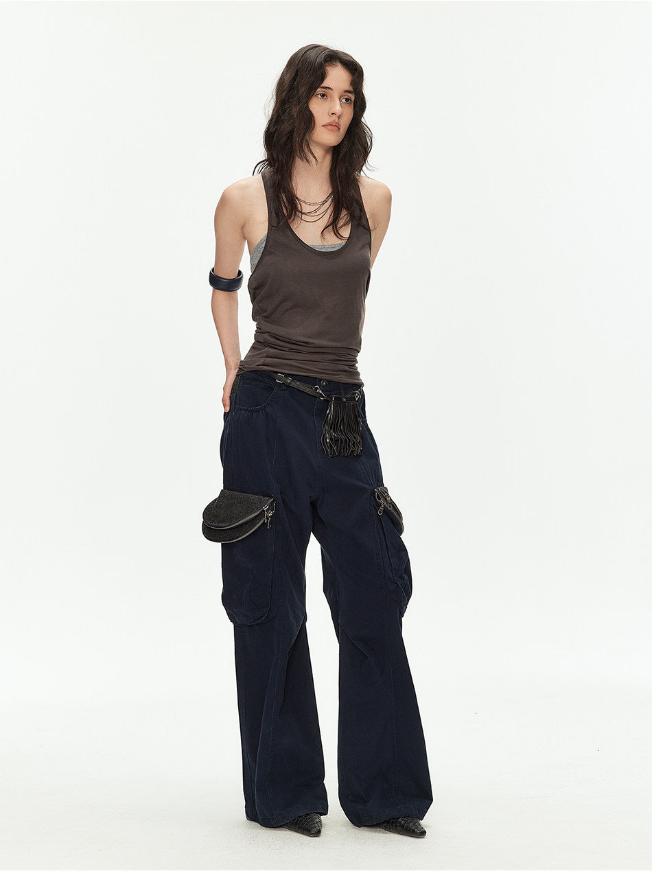 Casual Pants with Double Zippers