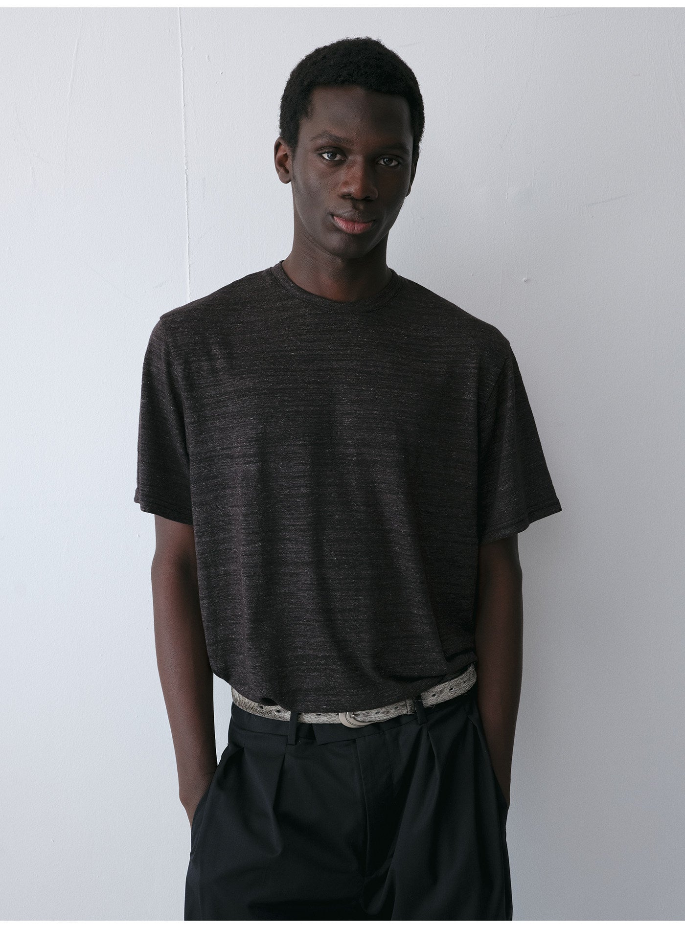 Linen-Blend Short-Sleeve T-Shirt