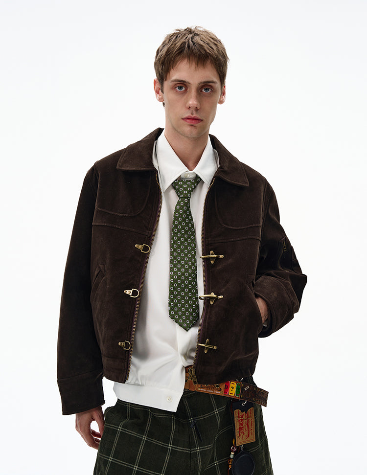 Airplane Buckle Short Jacket