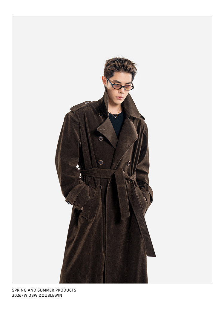 Classic Suede Trench Coat　