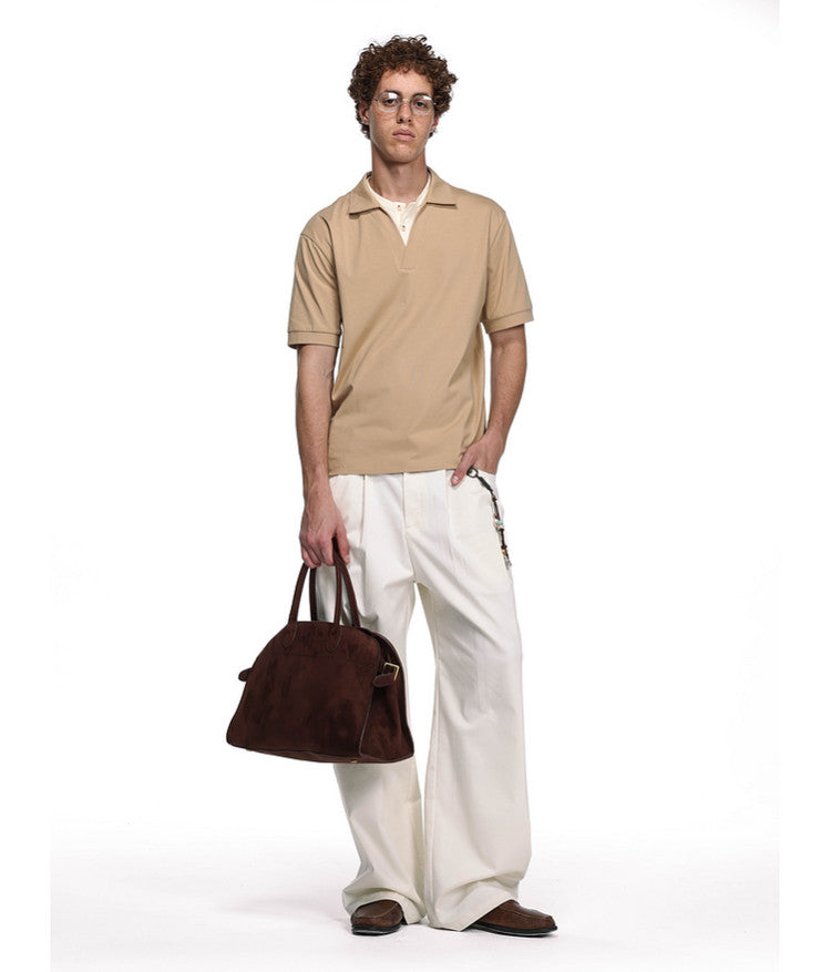 Fake Two-Piece Double Collar Polo Shirt