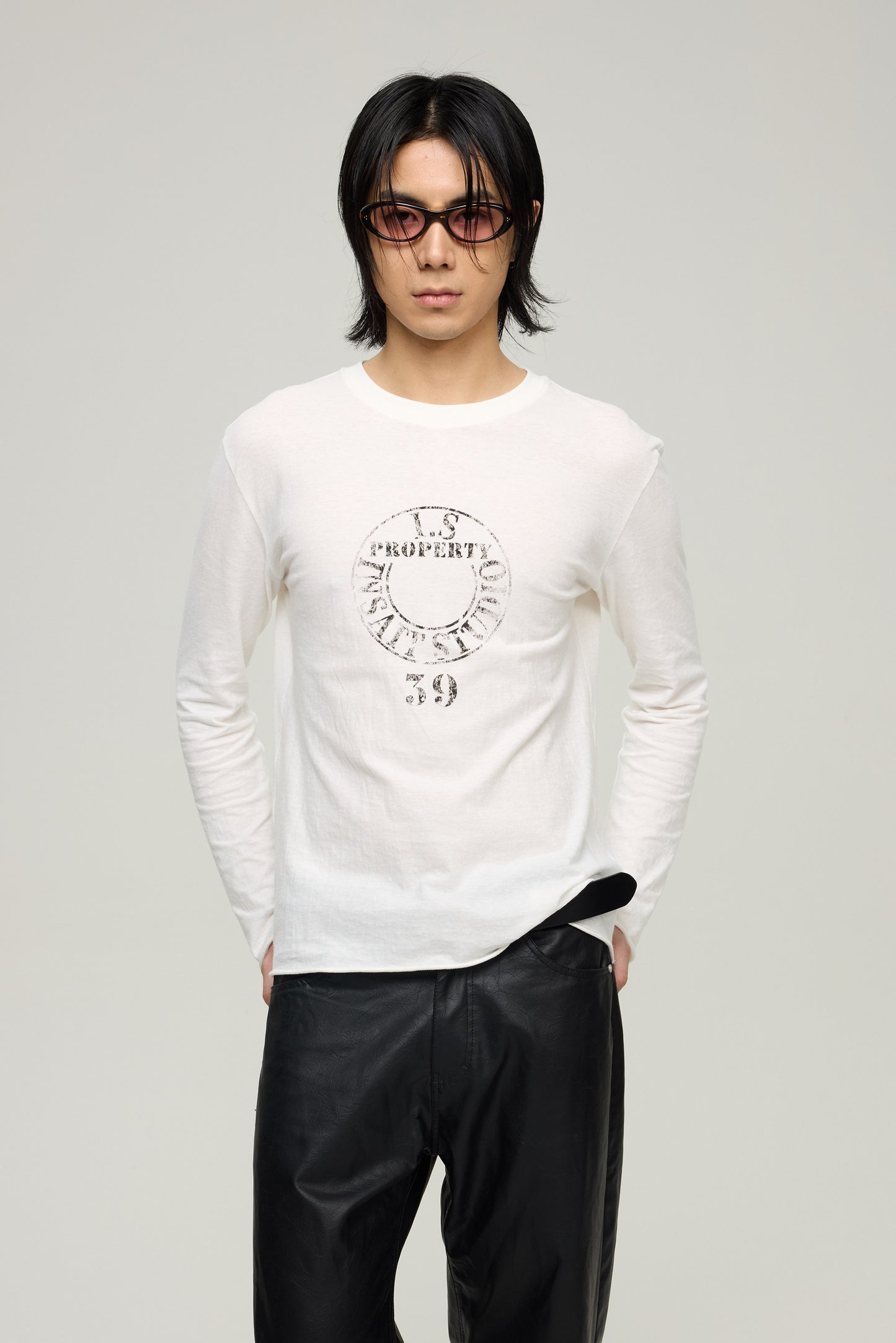 Rolled Hem Printed T-Shirt