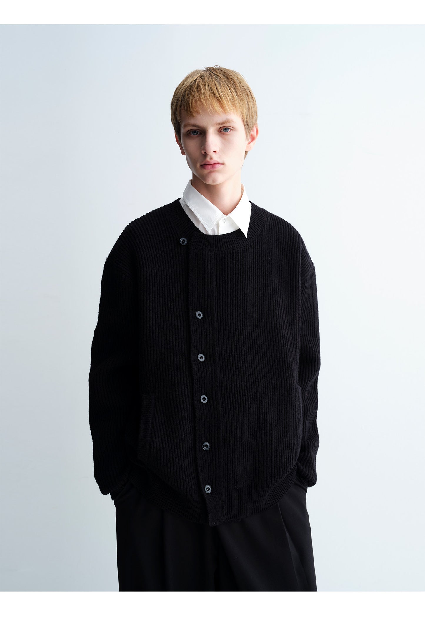 Unisex Crew Neck Cardigan