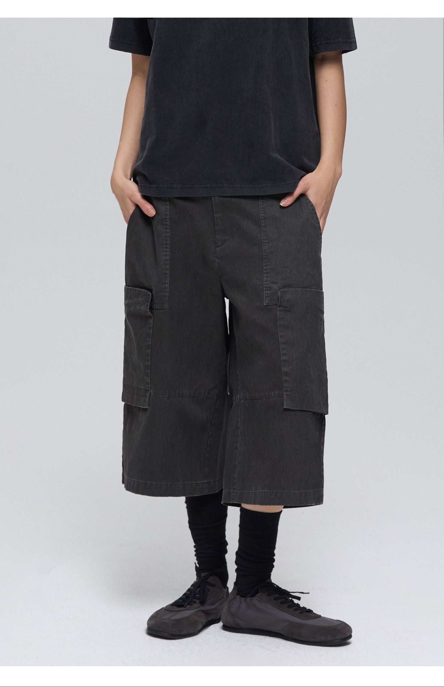 Stonewashed Casual Pants